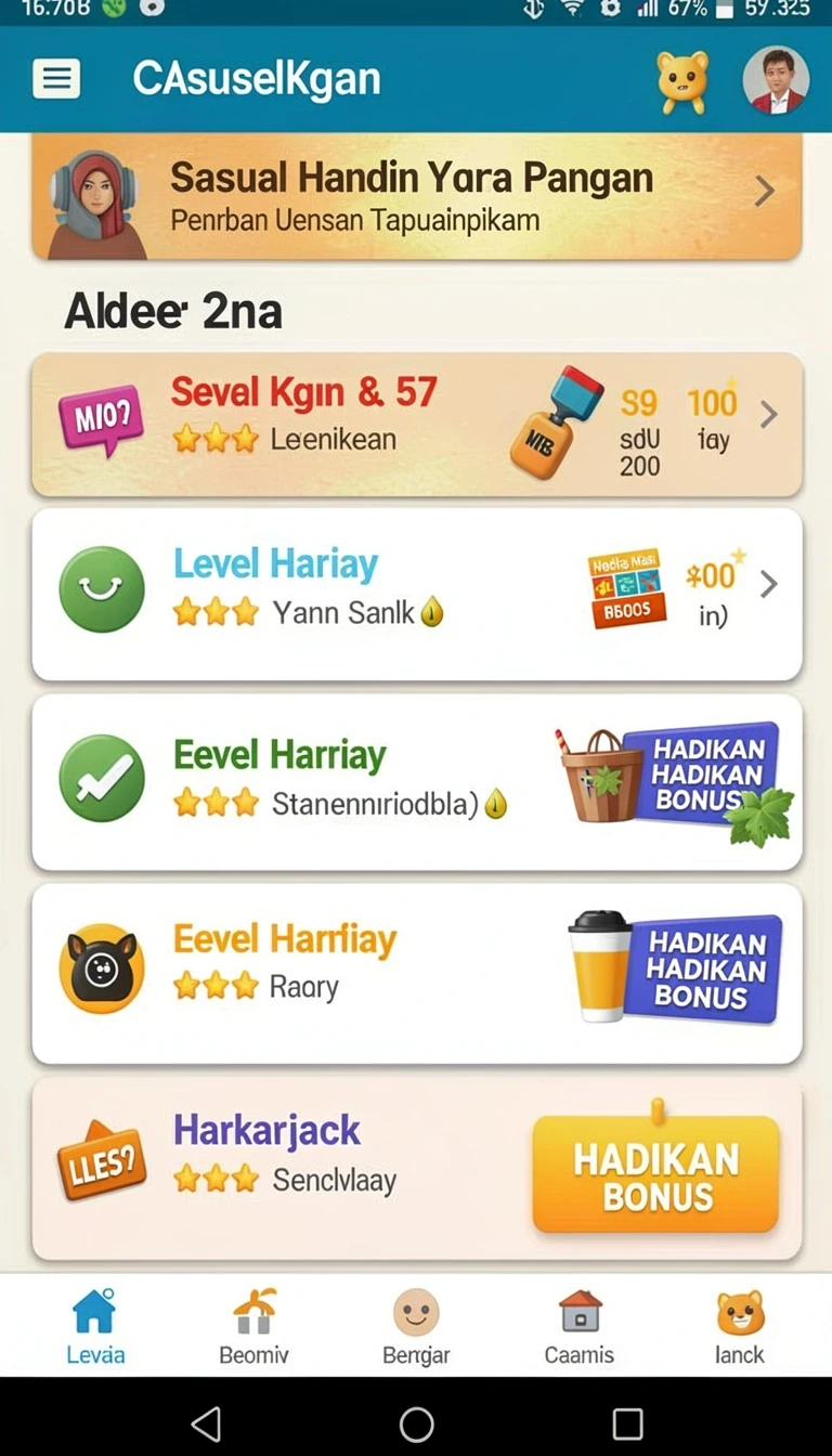 Halaman katalog dengan daftar aplikasi yang tersusun rapi.